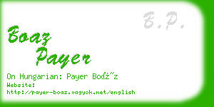 boaz payer business card